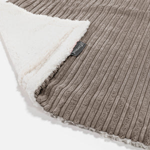 Sherpa Throw / Blanket - Cord Dovetail Grey