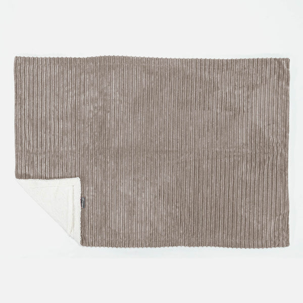 Sherpa Throw / Blanket - Cord Dovetail Grey 01
