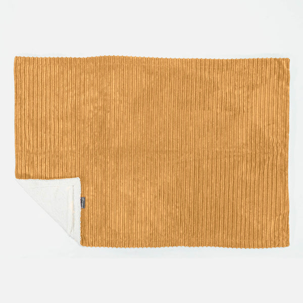 Sherpa Throw / Blanket - Cord Golden Honey 01