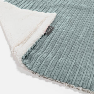 Sherpa Throw / Blanket - Cord Mint Green