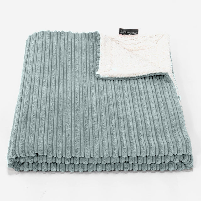 Sherpa Throw / Blanket - Cord Mint Green 02