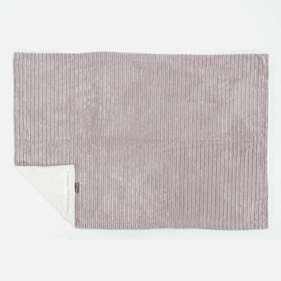 Sherpa Throw / Blanket - Cord Silver Grey 03