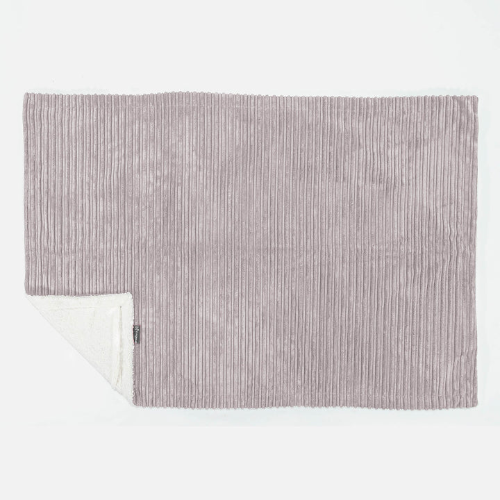 Sherpa Throw / Blanket - Cord Silver Grey 03