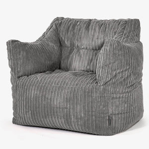 Victor Bean Bag Armchair - Cord Graphite Grey