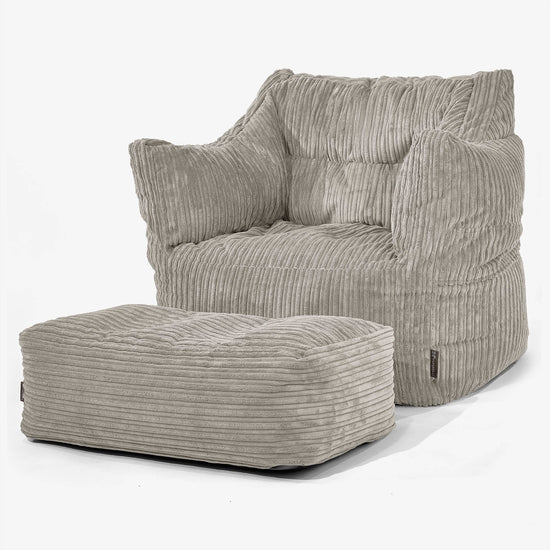 Victor Bean Bag Armchair - Cord Mink 02