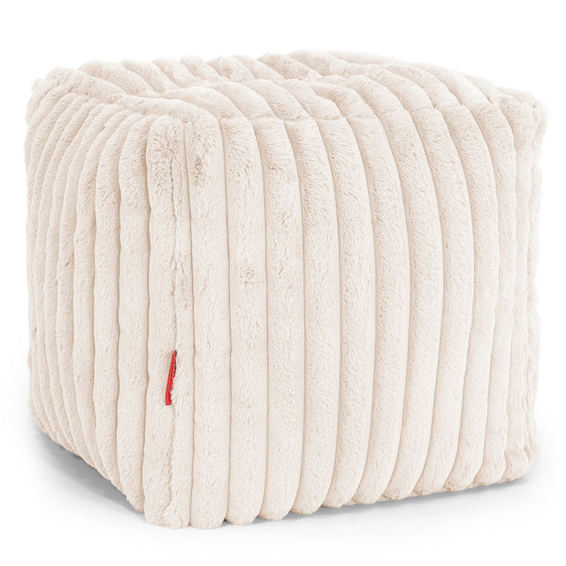 Cube Footstool Pouffe Replacement Cover - Ultra Plush Cord 01