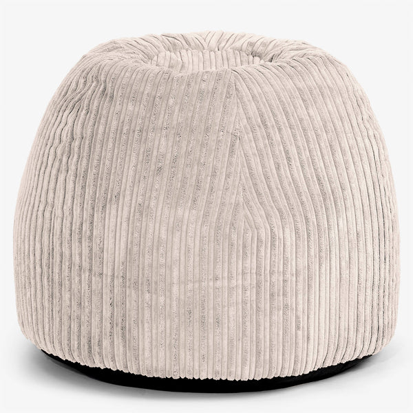 Ergonomic Office Pouf Chair - Cord Ivory 01