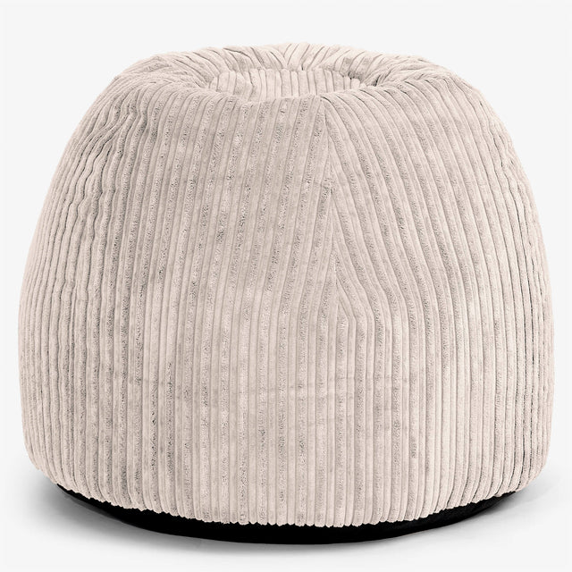 Ergonomic Office Pouf Chair - Cord Ivory 01