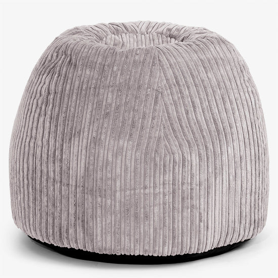 Ergonomic Office Pouf Chair - Cord Silver Grey 01