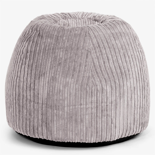 Ergonomic Office Pouf Chair - Cord Silver Grey 01