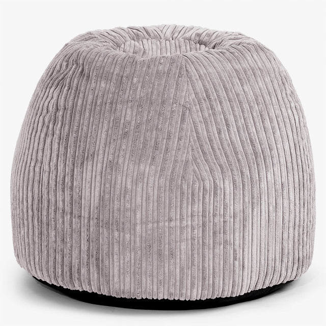 Ergonomic Office Pouf Chair - Cord Silver Grey 01
