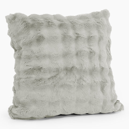 Lounge Pug Extra Large Cushion 70 X 70cm Bubble Faux Fur Wave Sage Green Decorative Pillow Square Sofa Cushions Big Bertha Original UK
