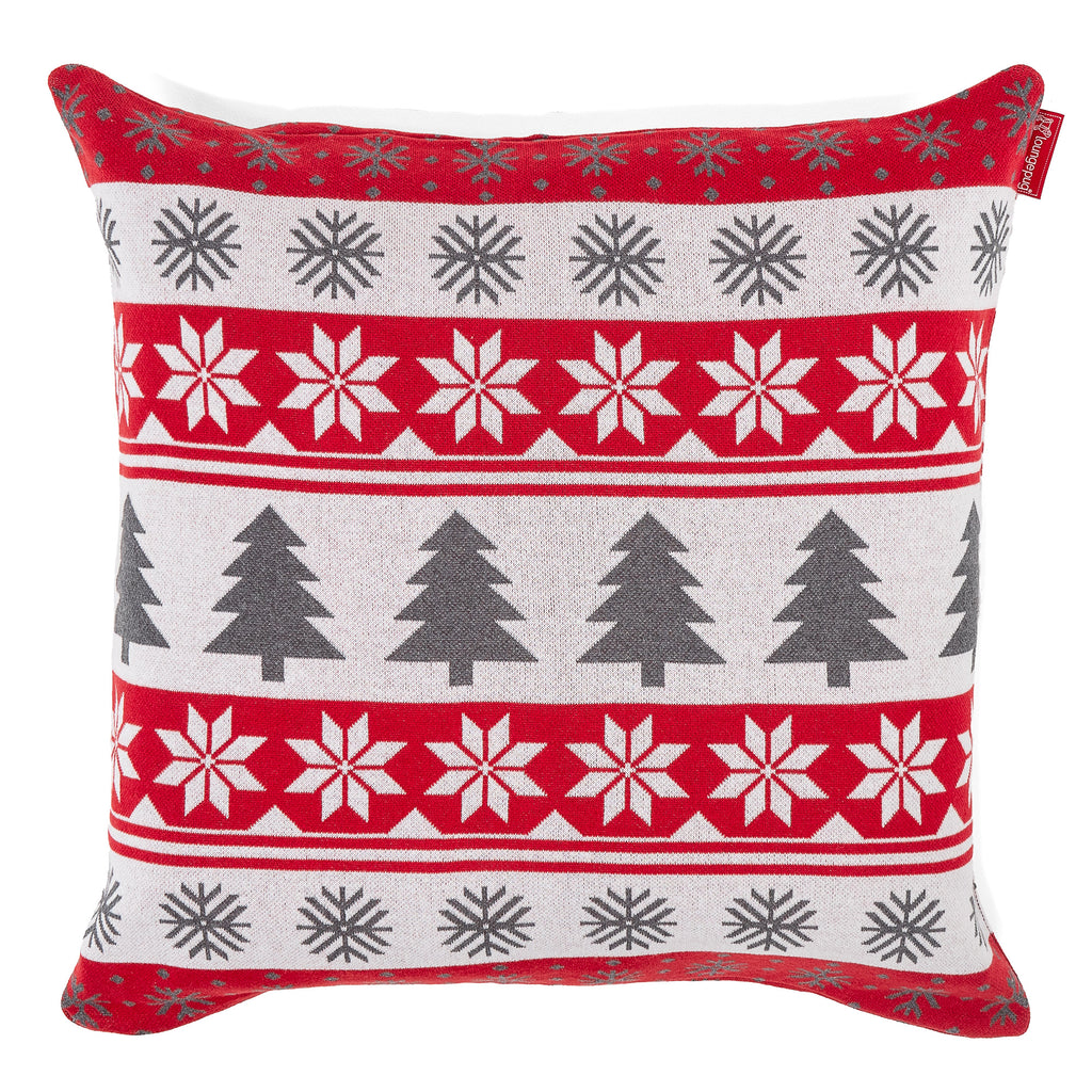 Lounge Pug Extra Large Scatter Cushion 70 x 70cm Knitted Christmas