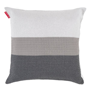 Extra Large Scatter Cushion Cover 70 x 70cm - Cotton Blend Colourblock Grey