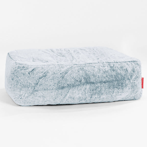 Large Footstool Replacement Cover - Fluffy Faux Fur Rabbit 01