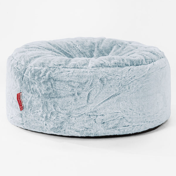Large Round Pouffe Replacement Cover - Fluffy Faux Fur Rabbit 01