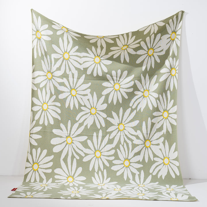 Lounge Pug Floral Mint Throw Blanket Sofa Bed 100 x 140 cm– Big