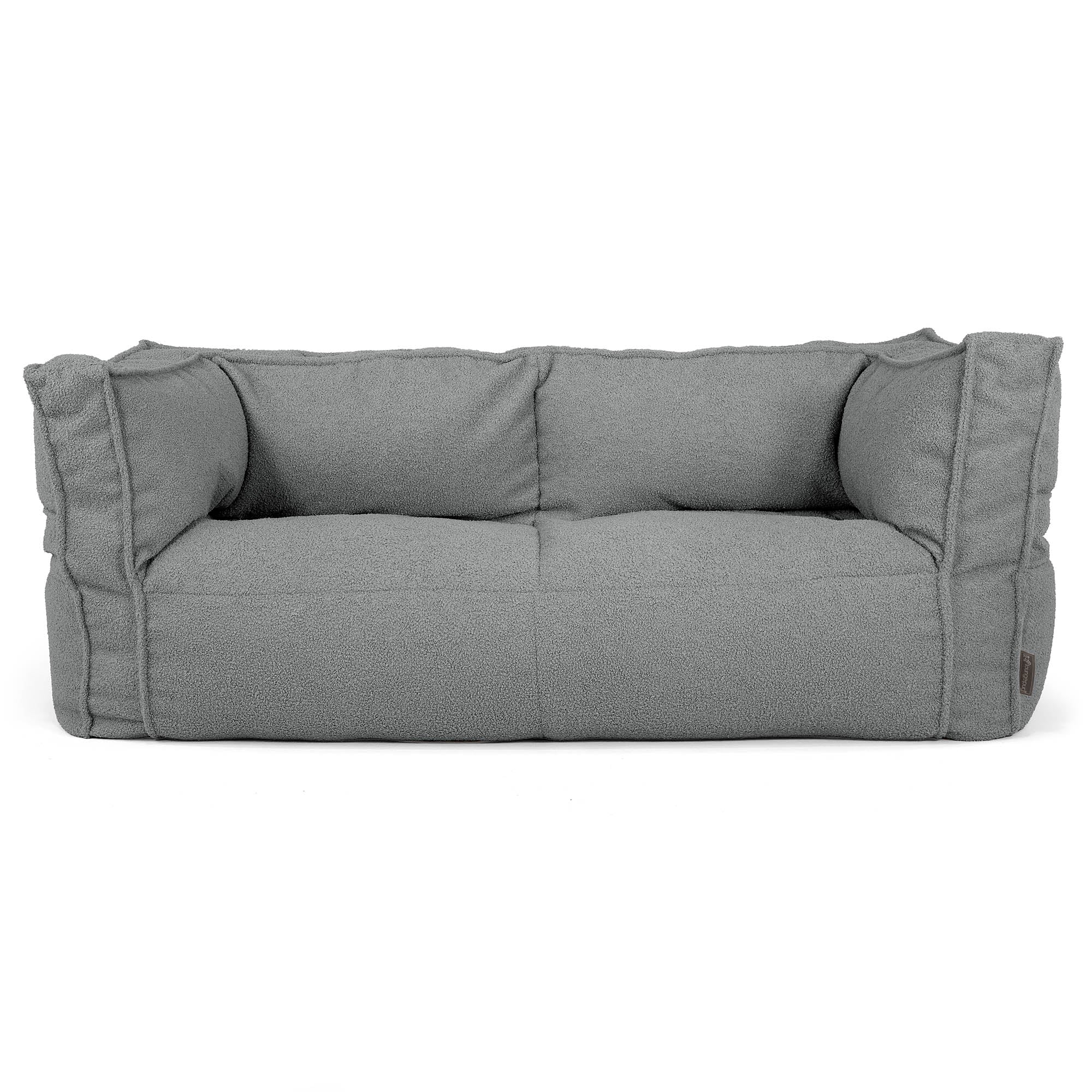Lounge Pug Giant 2 Seater Bean Bag Sofa Cord Graphite Grey Albert
