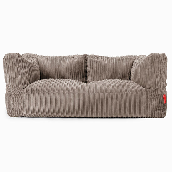 The 2 Seater Albert Sofa Bean Bag - Cord Dovetail Grey 01