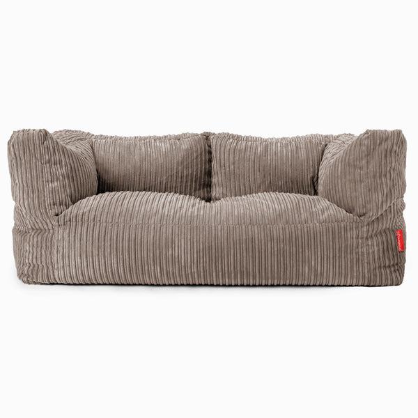 The 2 Seater Albert Sofa Bean Bag - Cord Dovetail Grey 01