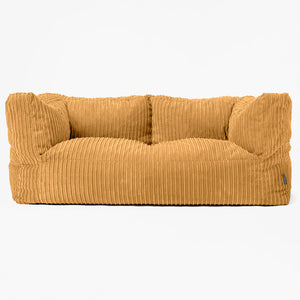 The 2 Seater Albert Sofa Bean Bag - Cord Golden Honey