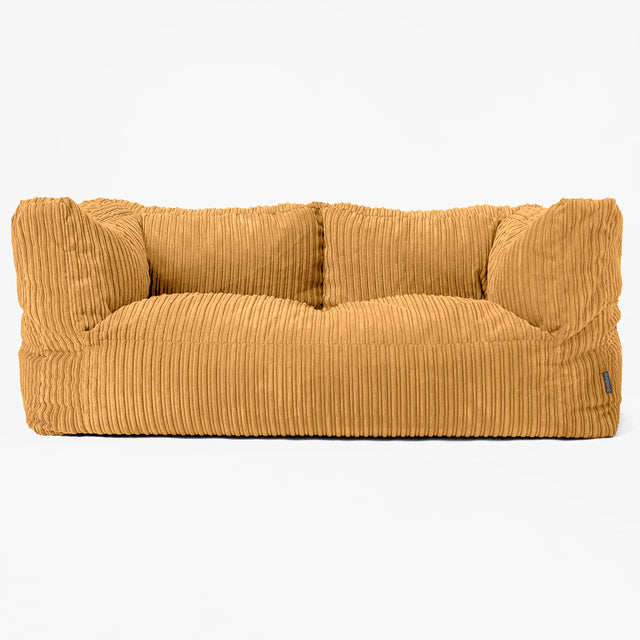 The 2 Seater Albert Sofa Bean Bag - Cord Golden Honey 01