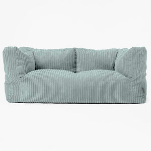 The 2 Seater Albert Sofa Bean Bag - Cord Mint Green