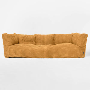 The 3 Seater Albert Sofa Bean Bag - Cord Golden Honey