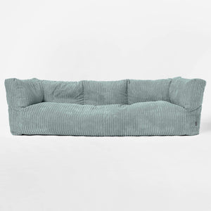 The 3 Seater Albert Sofa Bean Bag - Cord Mint Green