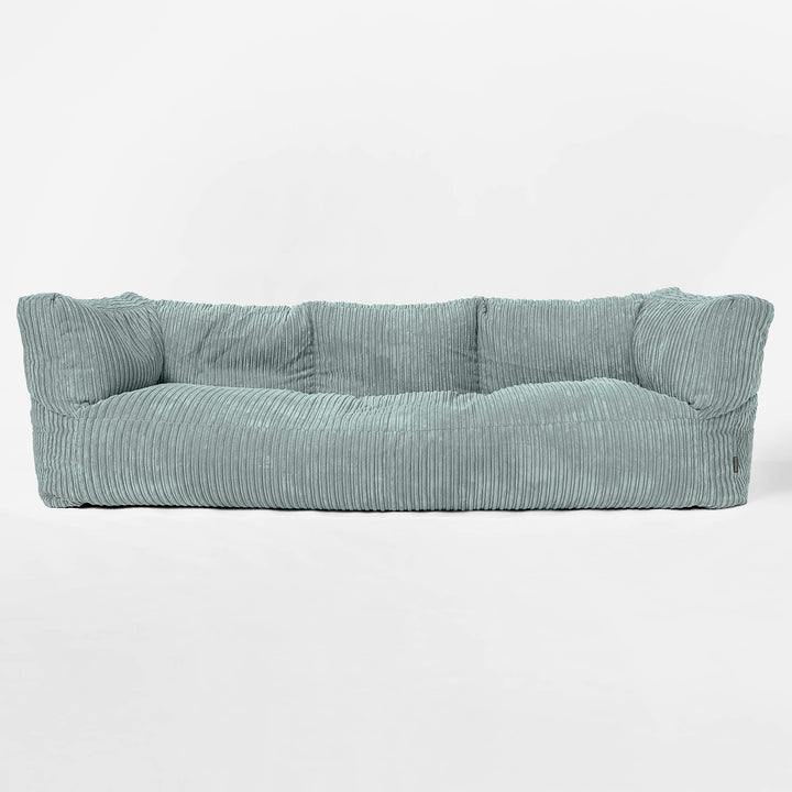 The 3 Seater Albert Sofa Bean Bag - Cord Mint Green 01