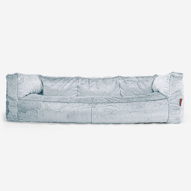 The 3 Seater Albert Sofa Bean Bag Replacement Cover - Fluffy Faux Fur Rabbit 01