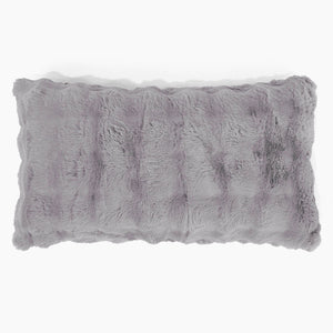 XL Rectangular Support Cushion Cover 40 x 70cm - Bubble Faux Fur Grey