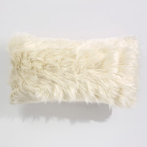 XL Rectangular Support Cushion Cover 40 x 70cm - Mongolian Fur Cream