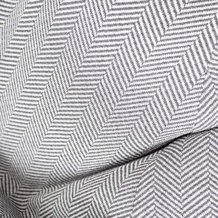 Highback Bean Bag Chair - Knitted Herringbone Grey 03