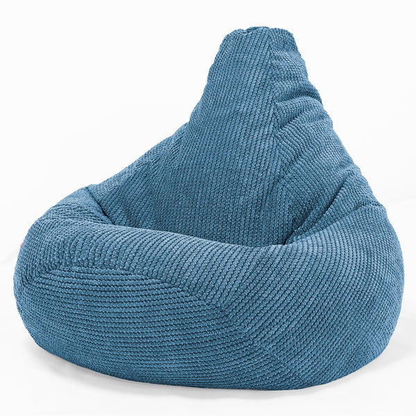 Highback Bean Bag Chair - Pom Pom Sky Blue 01