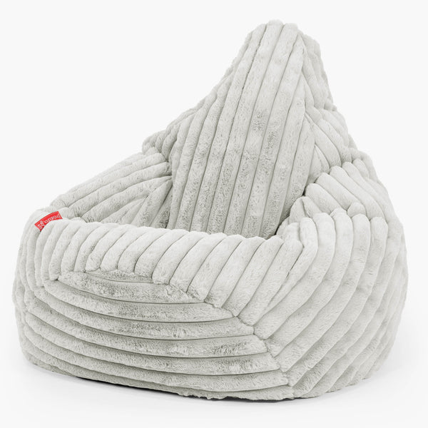 Highback Bean Bag Chair - Ultra Plush Cord Sage Green 01