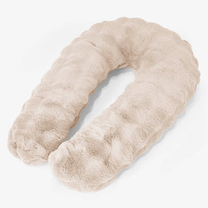 Hug Pillow - Bubble Faux Fur Cream