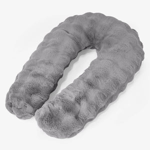 Hug Pillow - Bubble Faux Fur Grey
