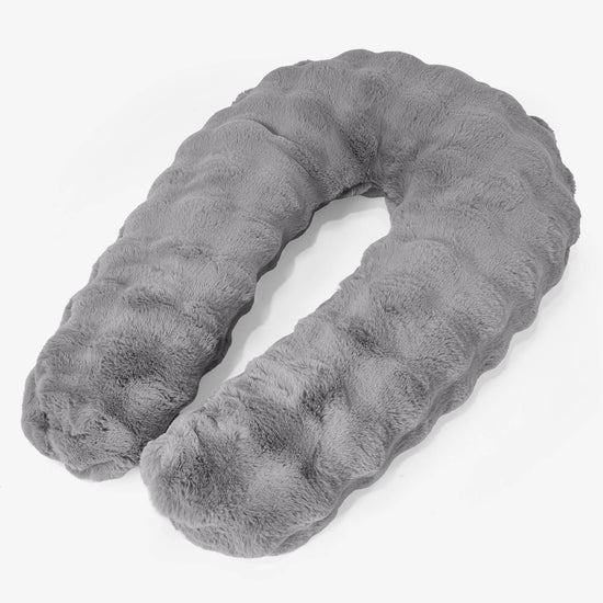 Hug Pillow - Bubble Faux Fur Grey 01