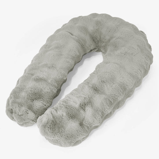 Hug Pillow - Bubble Faux Fur Sage Green 01