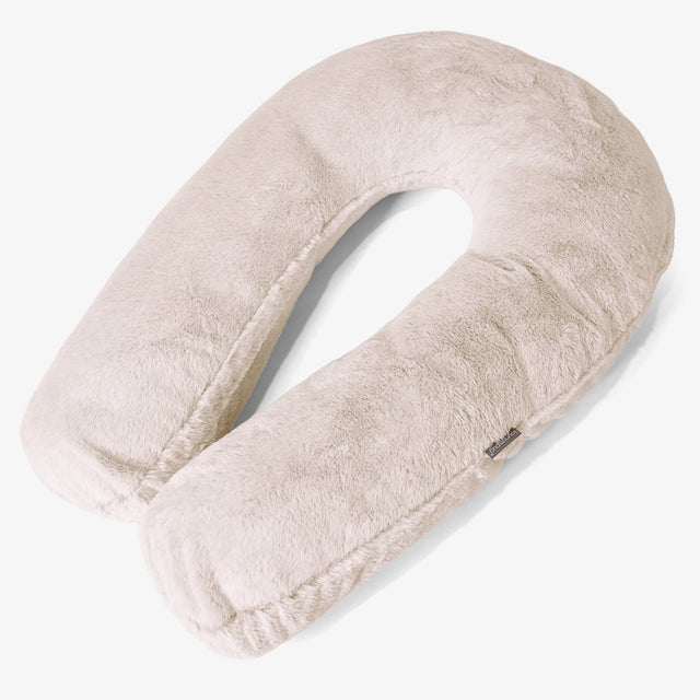 Hug Pillow - Fluffy Faux Fur Rabbit Golden Brown 01