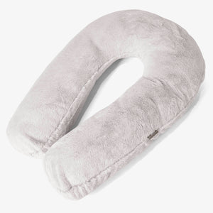 Hug Pillow - Fluffy Faux Fur Rabbit Light Grey