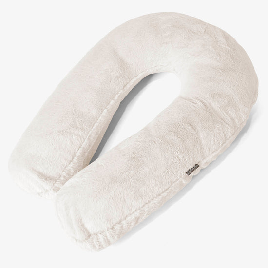 Hug Pillow - Fluffy Faux Fur Rabbit White 01