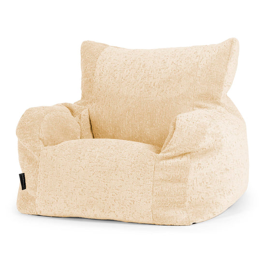 Josephine Bean Bag Armchair - Luxe Chenille Ivory 01