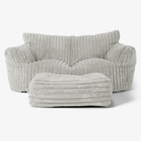 Josephine Sofa Bean Bag - Ultra Plush Cord Sage Green 02