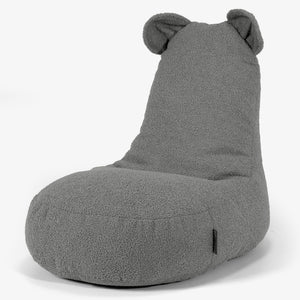 Children's Animal Bean Bag Chair Bear 2-6 yr - Boucle Grey