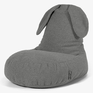 Children's Animal Bean Bag Chair Rabbit 2-6 yr - Boucle Grey