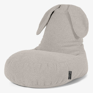 Children's Animal Bean Bag Chair Rabbit 2-6 yr - Boucle Ivory