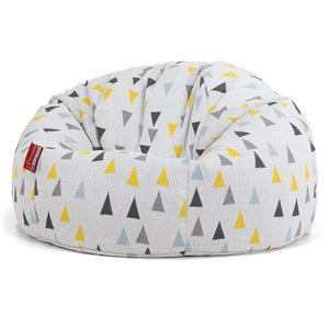 Classic Bean Bag Chair - Cotton Blend Geo Triangle