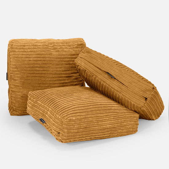 Large Floor Cushion - Cord Golden Honey 04